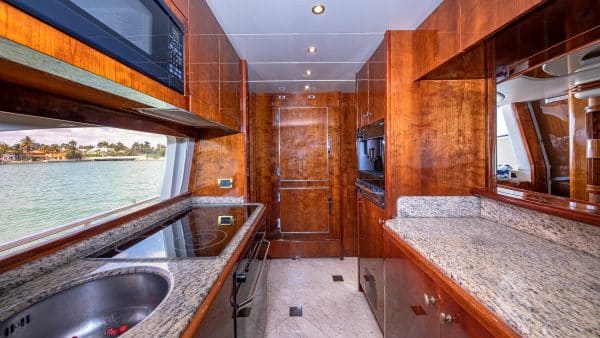 80' Azimut Flybridge "Grace" kitchen area