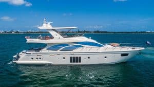 78' Azimut exterior on water