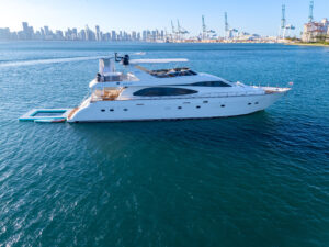 90 Foot Azimut Flybridge in Water